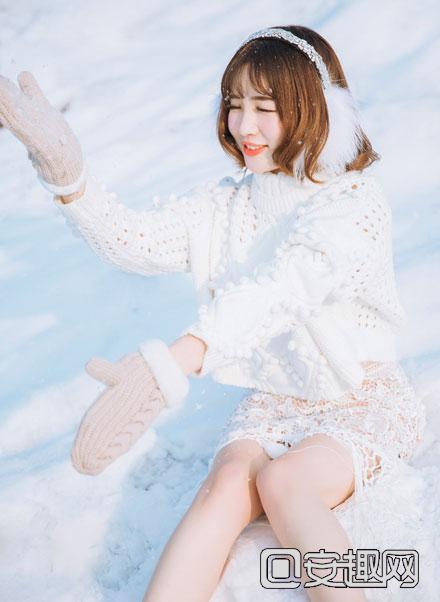巨乳嫩模徐cake雪地俏皮写真 美丽冻人图集