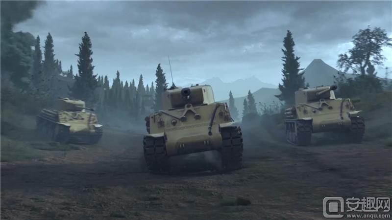 图二：三辆M4谢尔曼组成的坦克小队.jpg